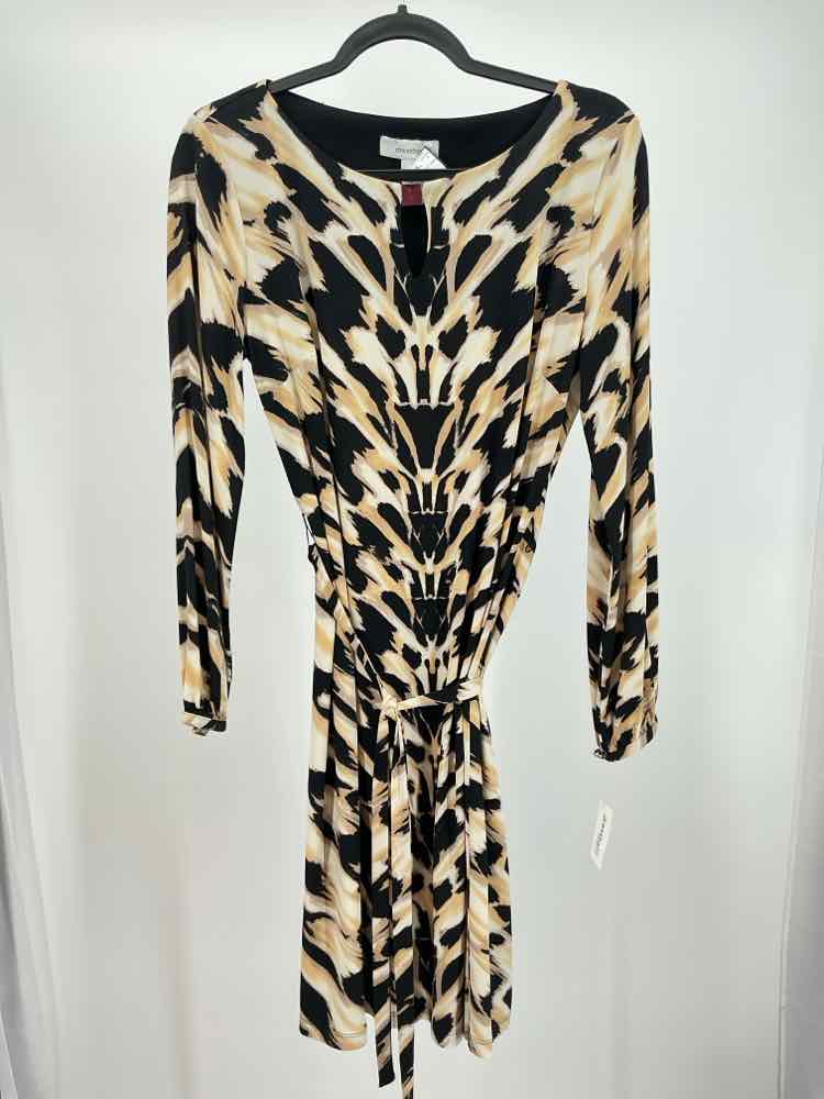 dressbarn black and white dress Barn Size 8 Cream/black NWOT Belted Knee Length Long Sleeve Dress Gorgeous Dress! White Tiered Linen Dress Size:EU48 gg-10%-fr/de/gb-7d