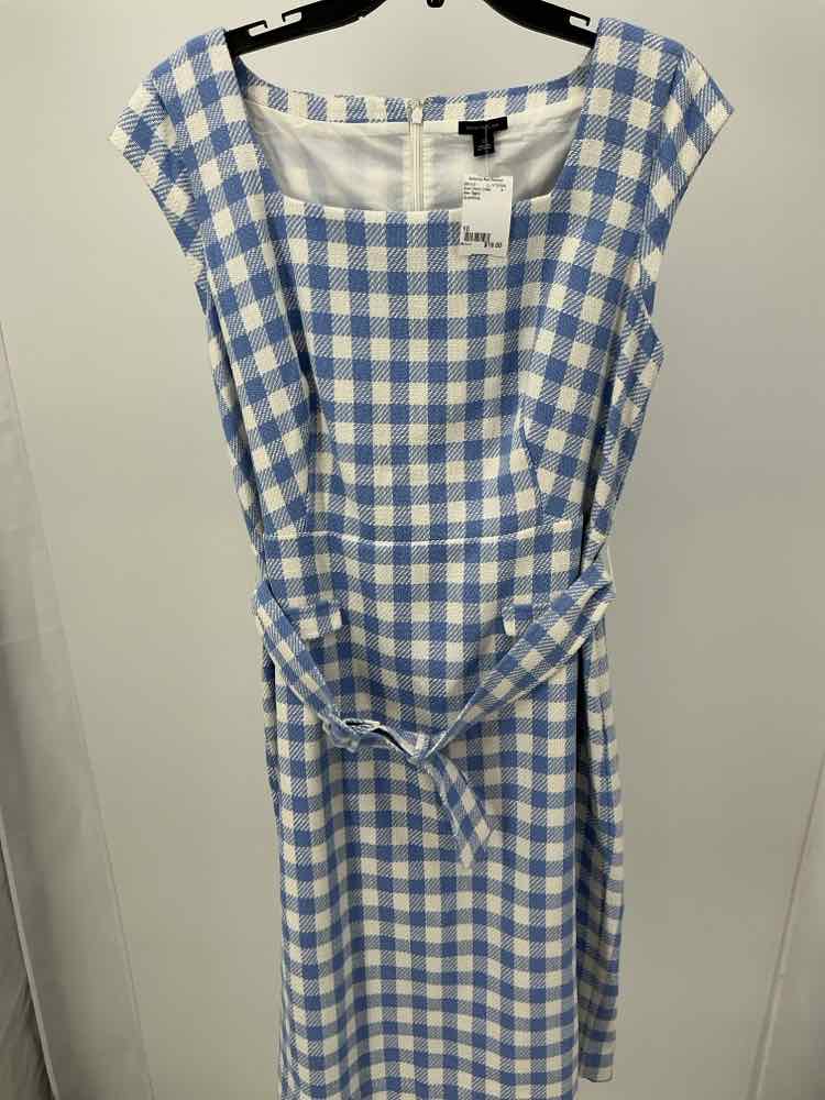 ann taylor short sleeve dress Ann Taylor Sheath Dress, Sm, Brown White Houndstooth Short Sleeve Knee Length