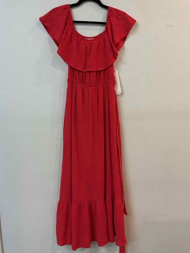 open lace back dress Red Ginger Button Front Tank Dress main image 1